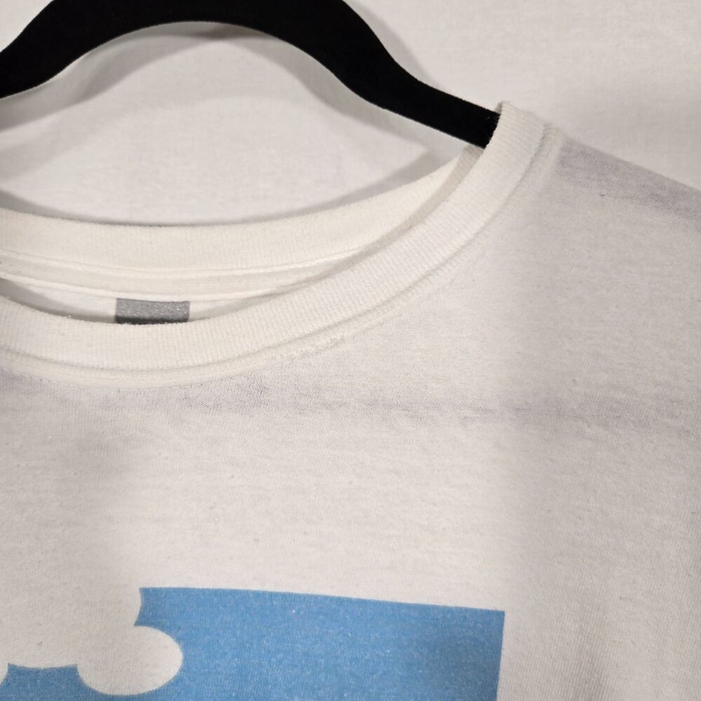 RARE Vintage 90's GILDAN Y2K Ice Cream Carton Skateboard WHITE T-Shirt Size L. - Picture 4 of 17